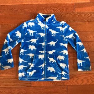 Blue Dinosaur Fleece Jacket (Kids' Size 7)